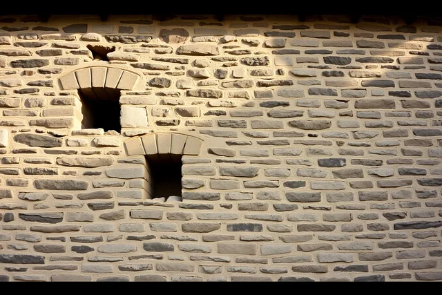 Thick stone wall with small deep-set windows showing mass climate strategy. A buyer's guide to judging international homes by fit and quality