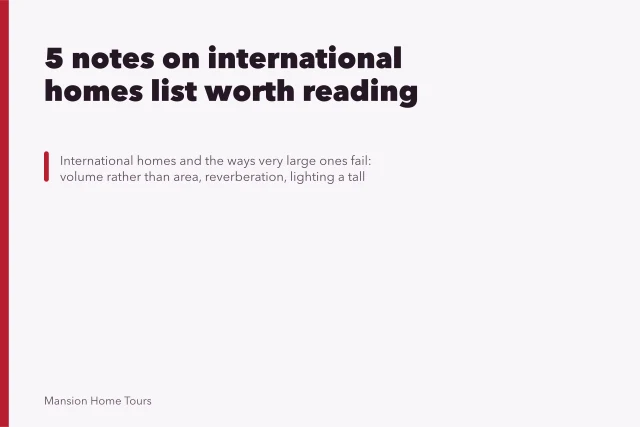 5 notes on international homes list worth reading. 5 notes on international homes list worth reading
