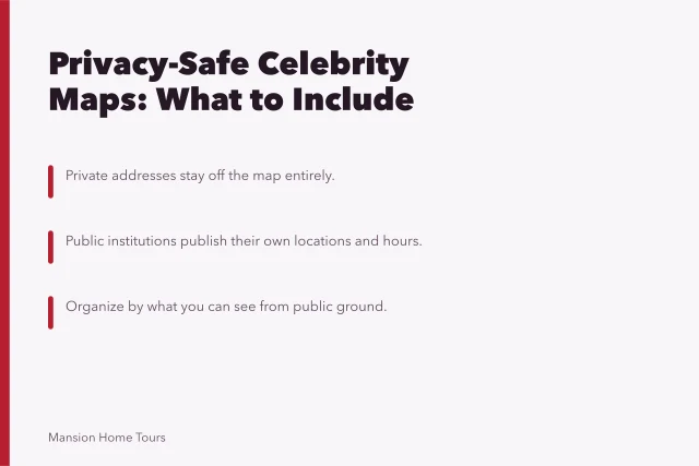 Privacy-safe celebrity maps: public institutions only, no private addresses. 4 things about privacy-safe celebrity maps map worth your time