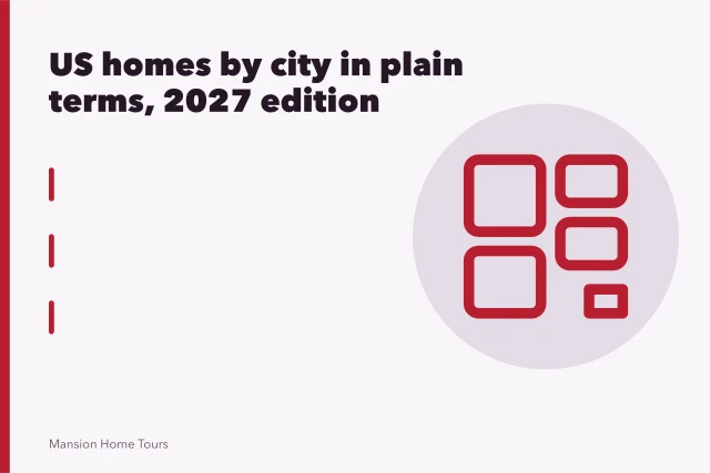 Narrow deep row houses on a tight city grid with rear alleys. US homes by city in plain terms, 2027 edition