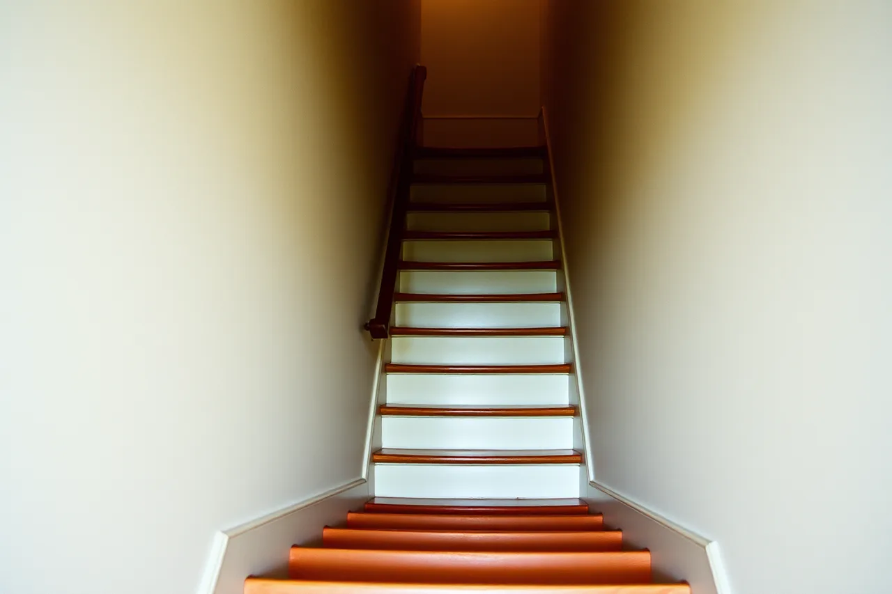 Narrow plain service staircase behind Biltmore's grand family stair (Mansions list: a dated, sourced directory)